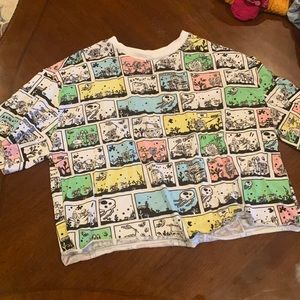 Spongebob comic graphic crop top tee